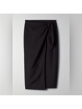 Aritzia Babaton Bello Black Wrap Midi Skirt - Women
